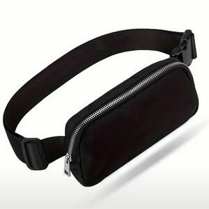 Black Fanny Pack Waist Bag Crossbody Bag with Adjustable Strap